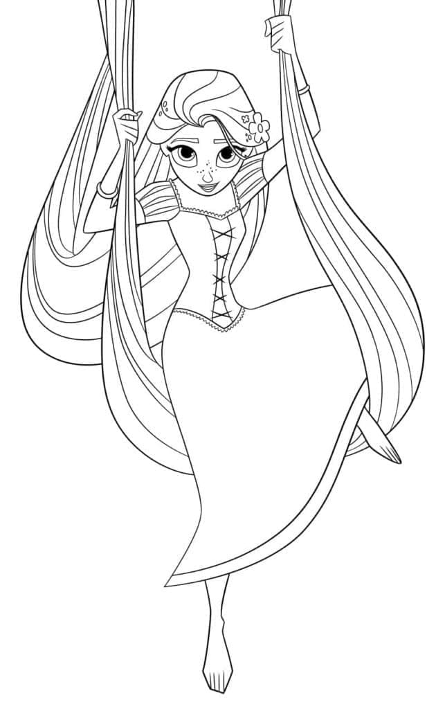 Princezna Rapunzel z Disney Spletený omalovánka