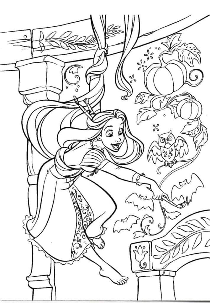 Rapunzel z Spletený omalovánka