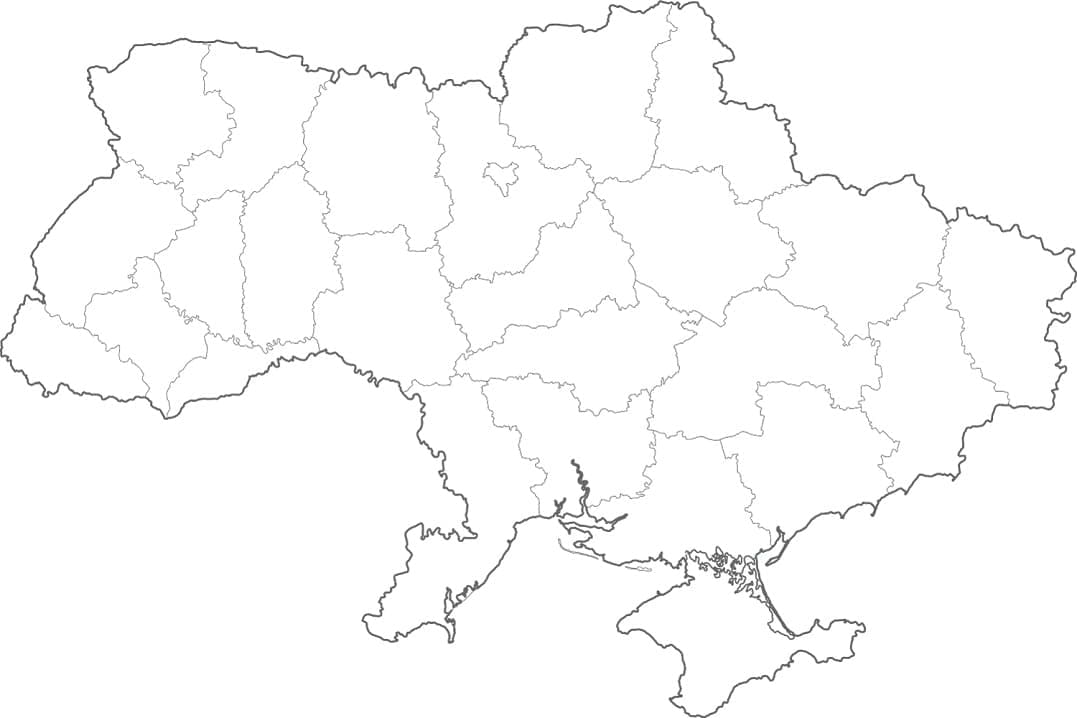 Omalovánka Roztomilá Mapa Ukrajiny