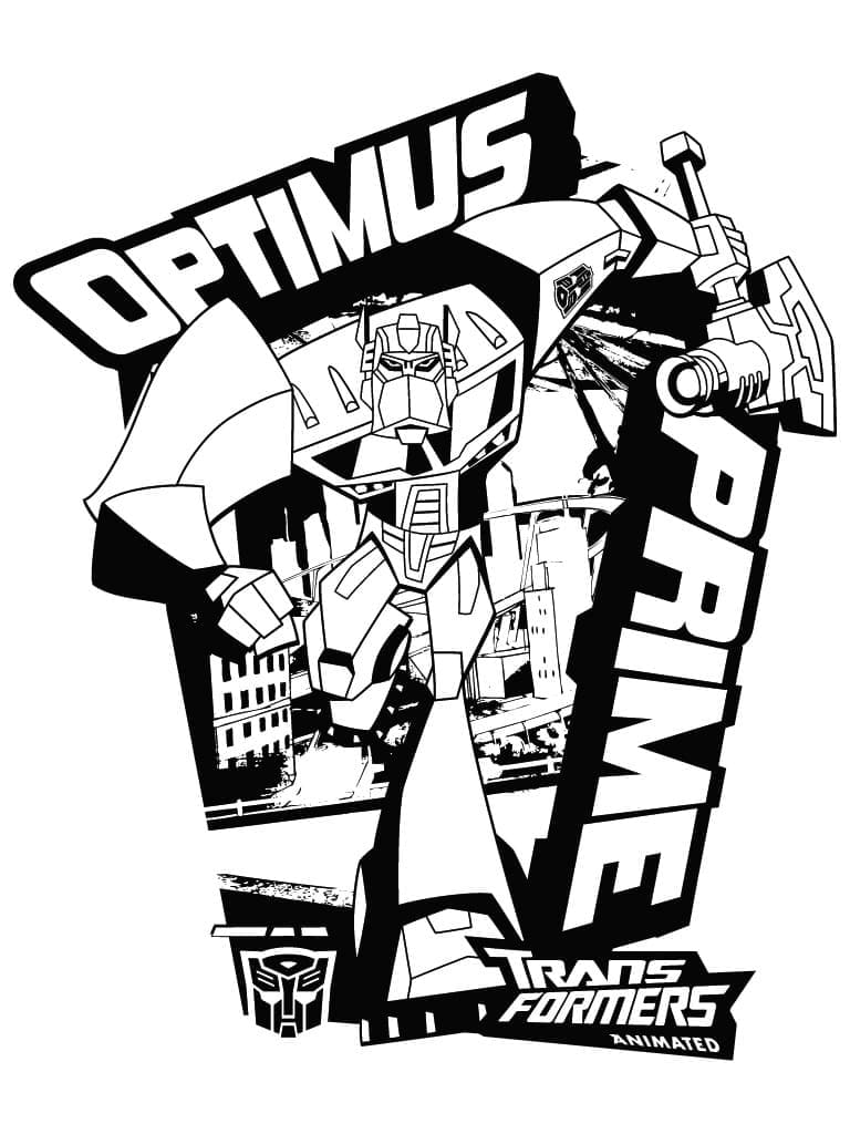 Skvělý Optimus Prvotřídní omalovánka