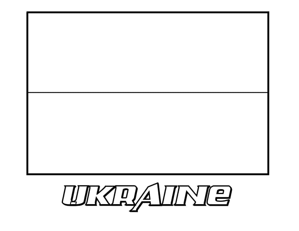 Tisknutelná Ukrajinská Vlajka Roztomilá omalovánka