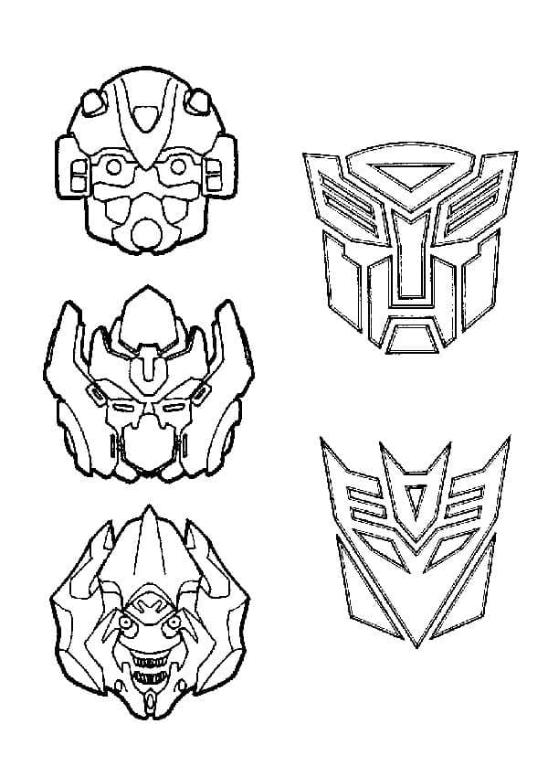 Transformers Logo omalovánka