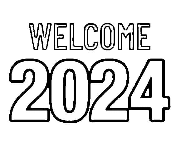 Vítejte v roce 2024 omalovánka
