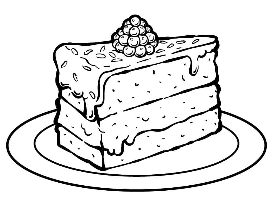 Borůvkový dort omalovánka