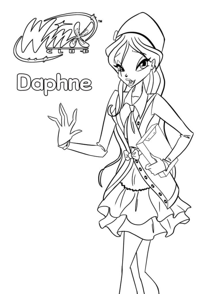 Daphne Winx Club omalovánka