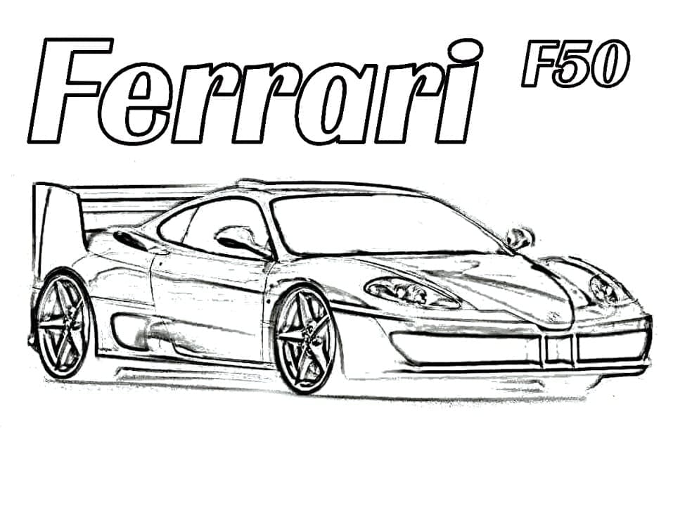 Ferrari F50 omalovánka