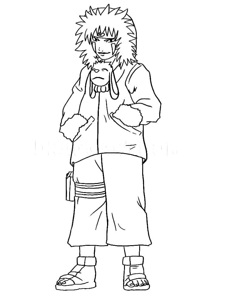 Inuzuka Kiba z Anime Naruto Volný, uvolnit omalovánka