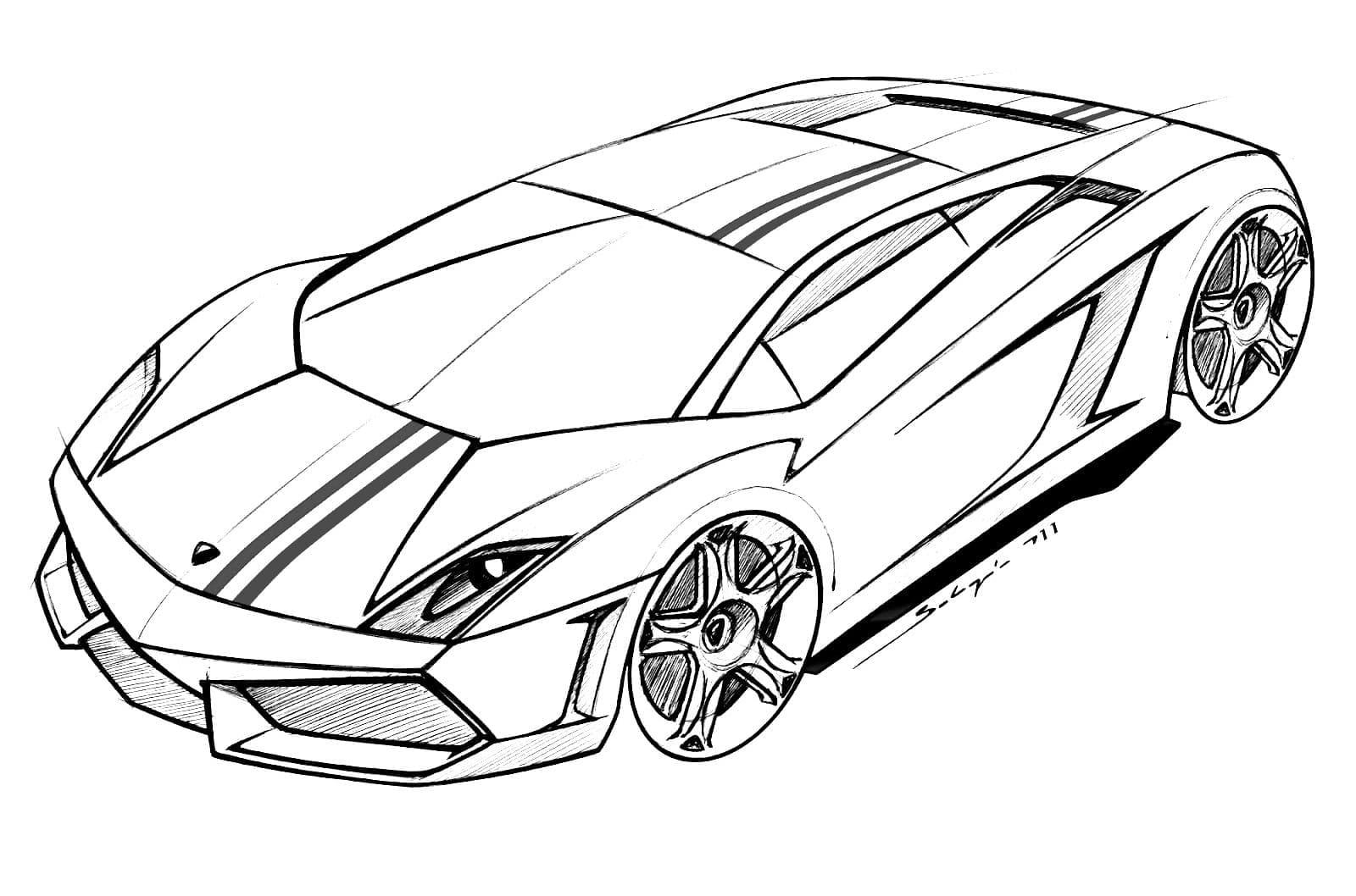 Kresba Lamborghini omalovánka