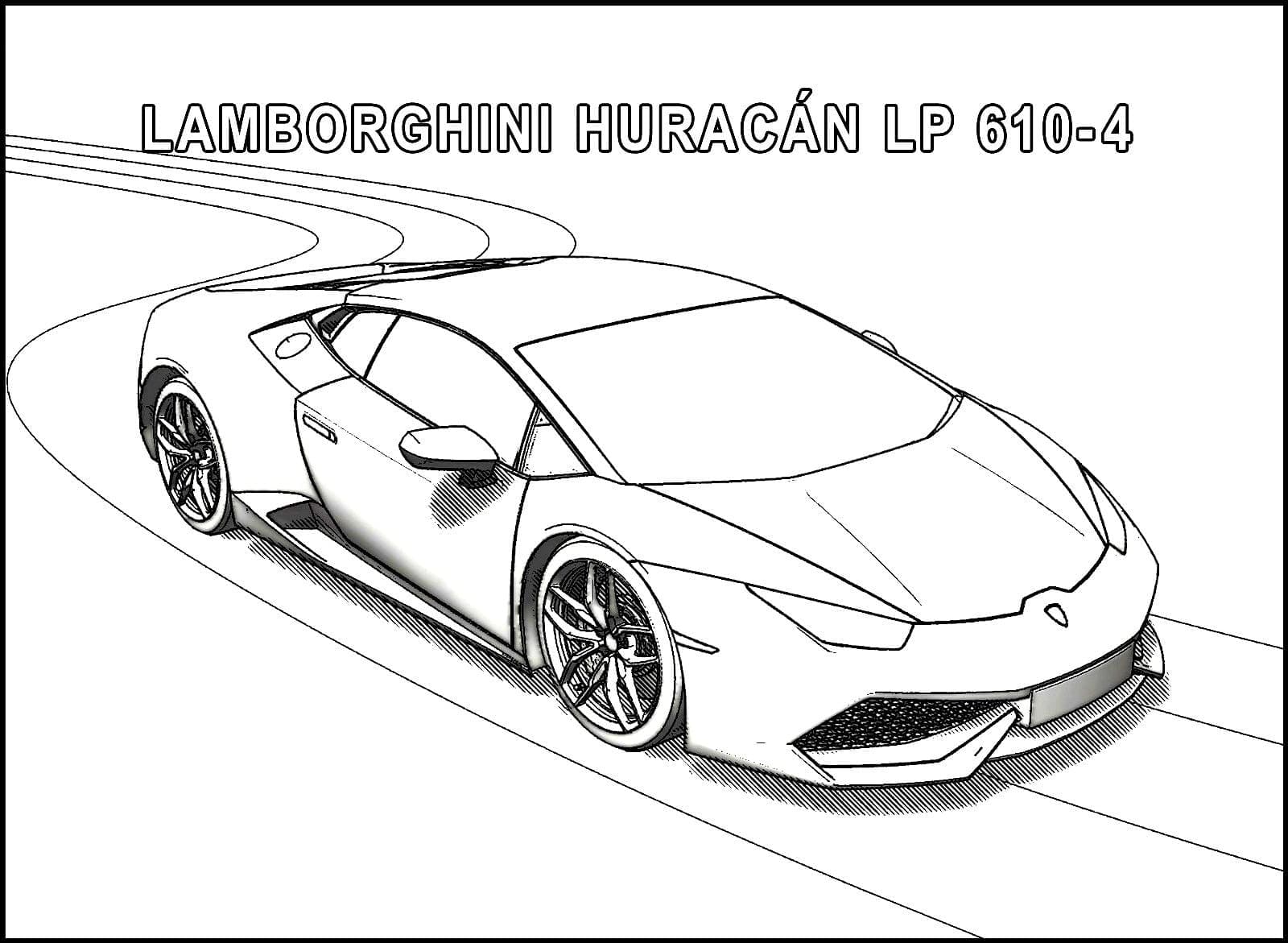Kresba vozu Lamborghini omalovánka