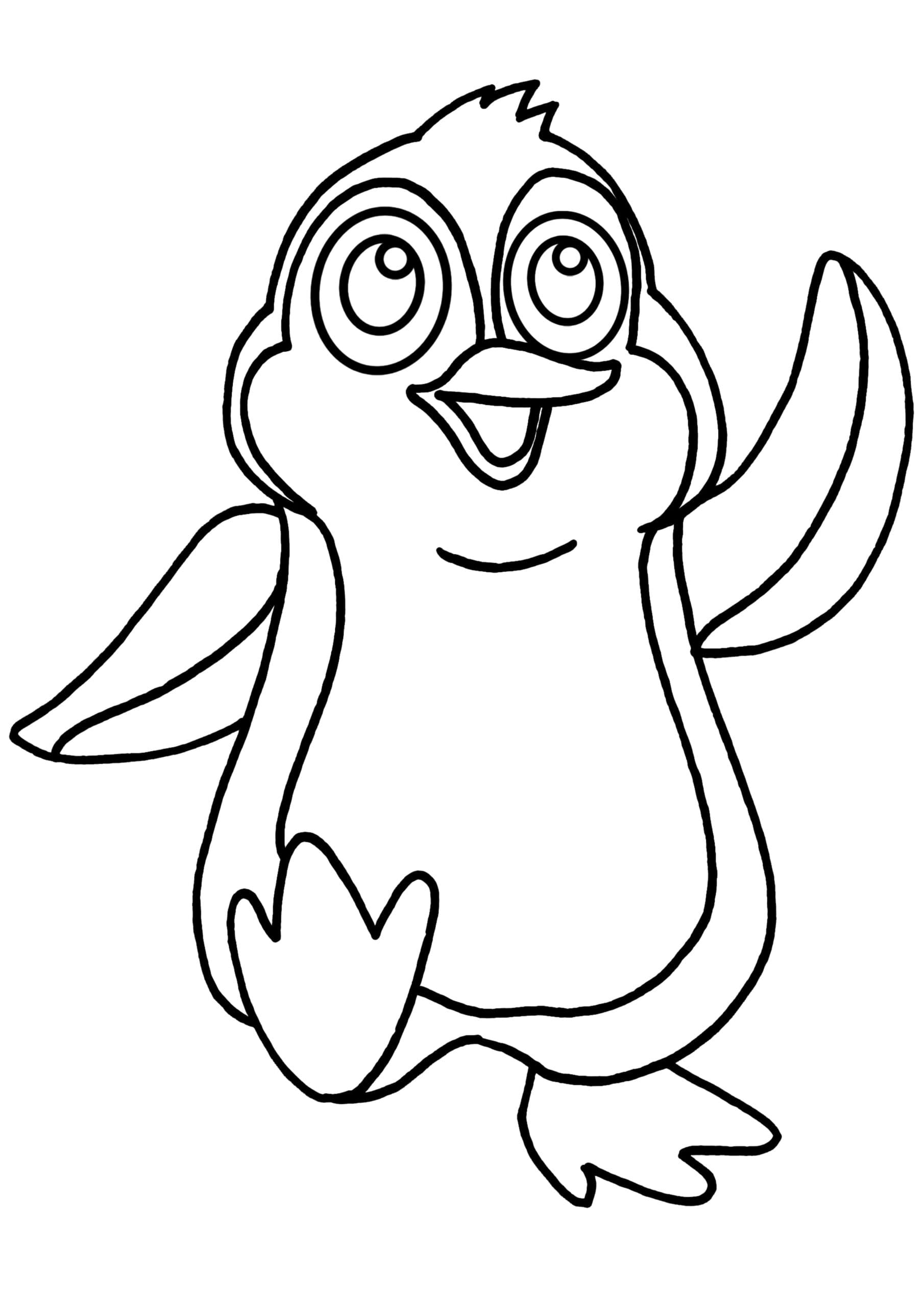 Kreslený Tučňák omalovánka
