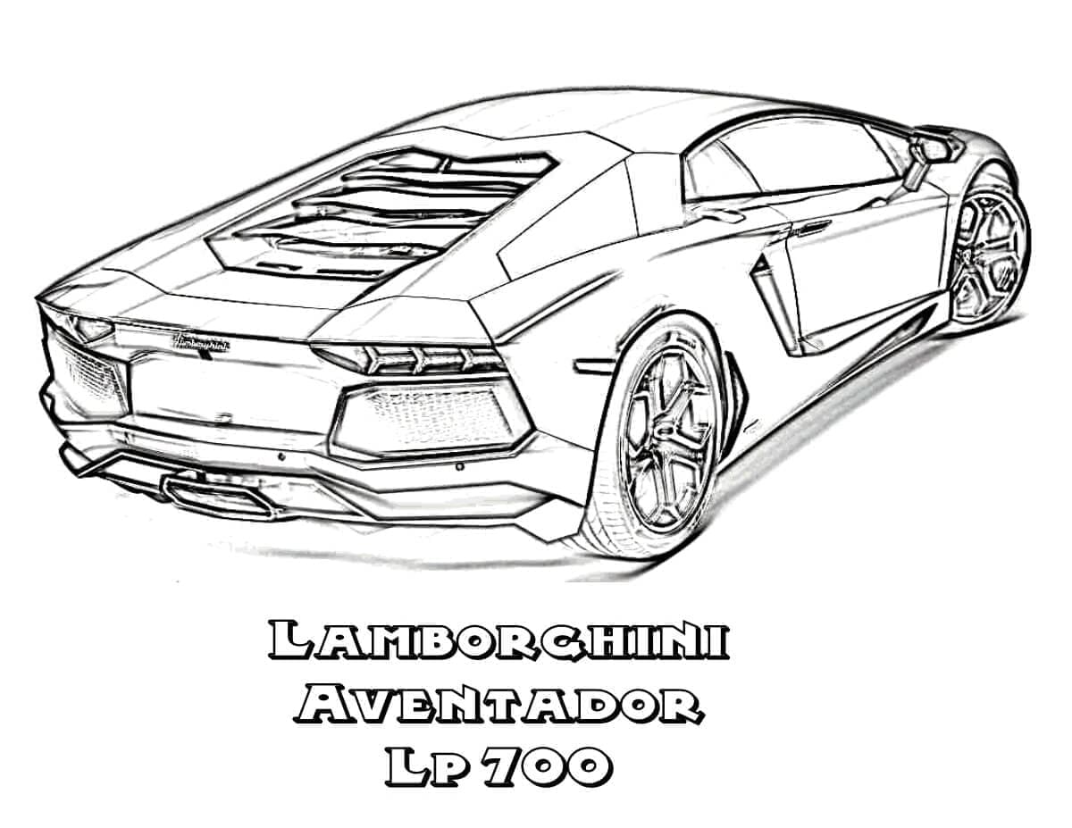Lamborghini Aventador LP700 omalovánka