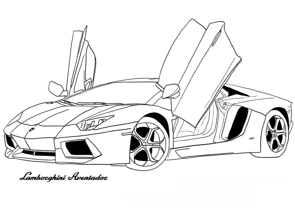 Lamborghini Aventador zdarma omalovánka