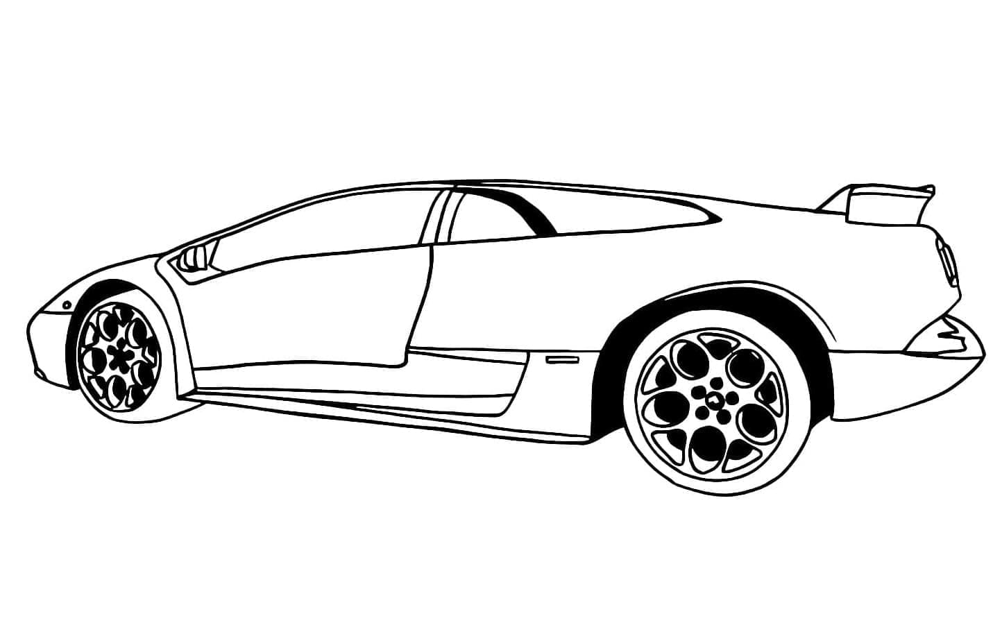 Lamborghini pro tisk zdarma omalovánka