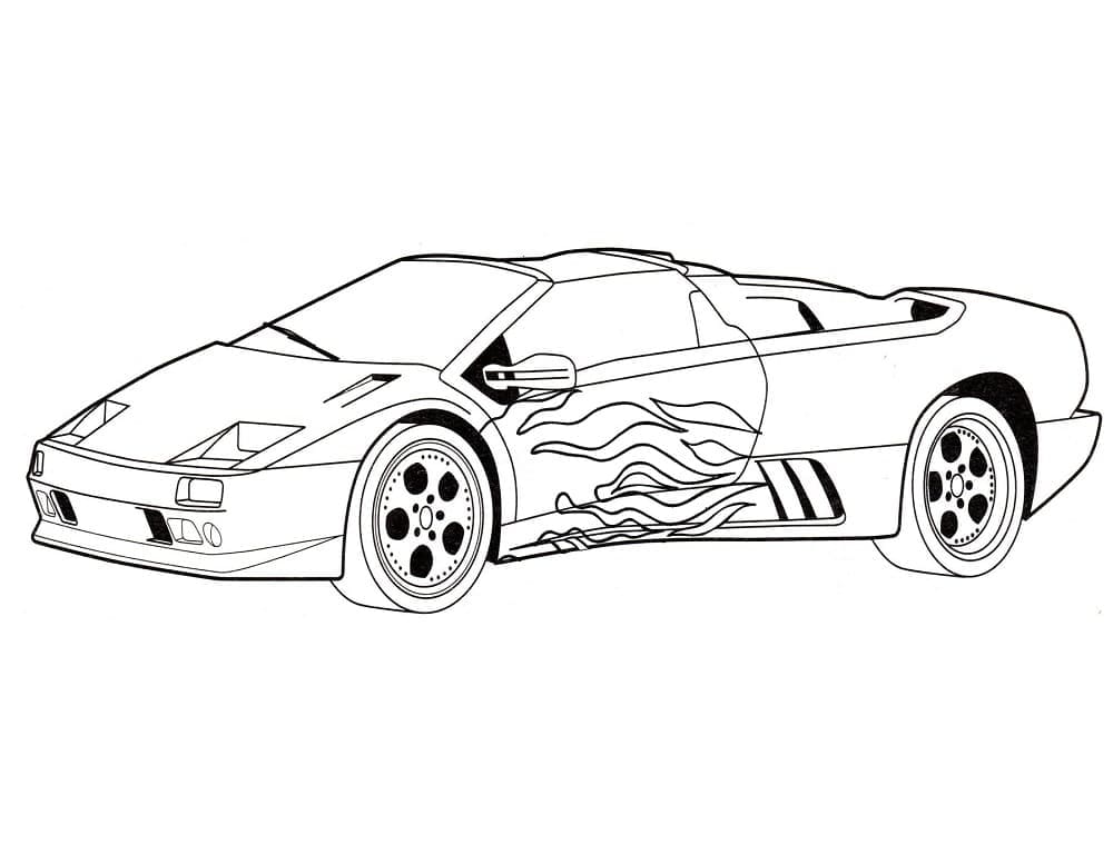 Lamborghini s Plamenom omalovánka