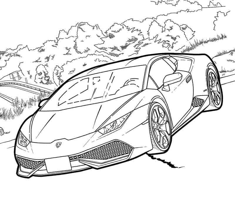 Lamborghini Velmi omalovánka