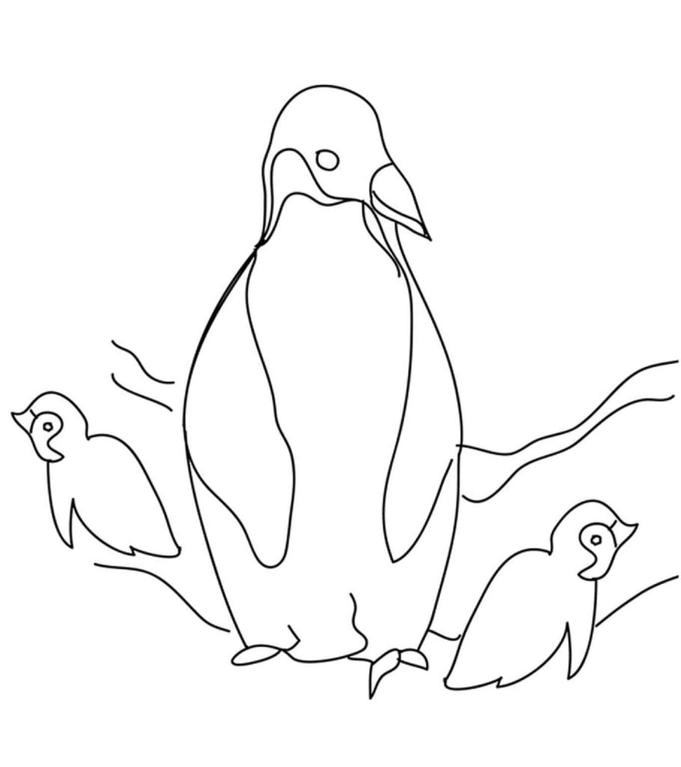 Omalovánka Legrační Tři Tučňáci