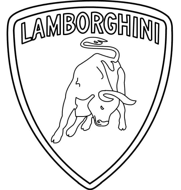 Logo Lamborghini Zdarma omalovánka