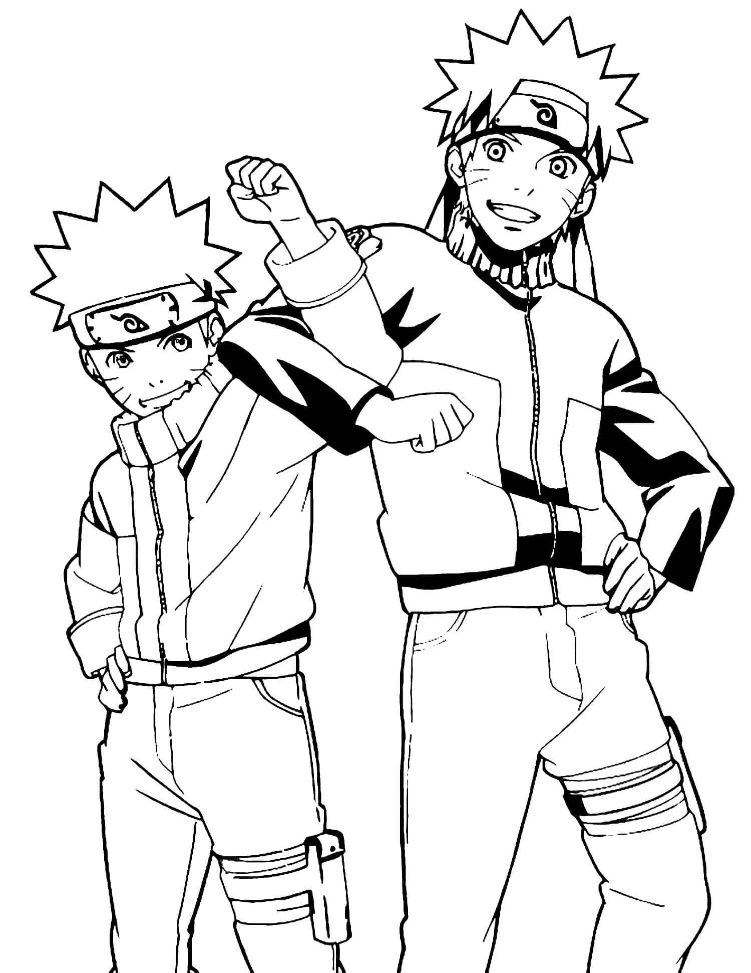 Malý Naruto a Naruto Volný, uvolnit omalovánka
