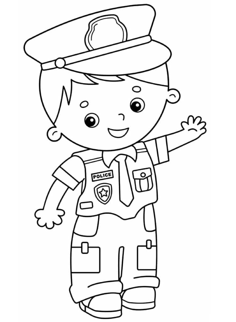Malý Policista omalovánka