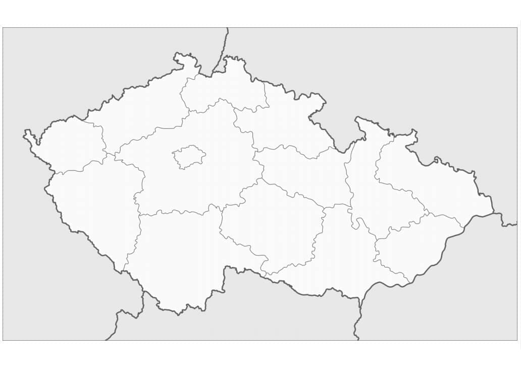 Mapa České Republiky Pěkný omalovánka