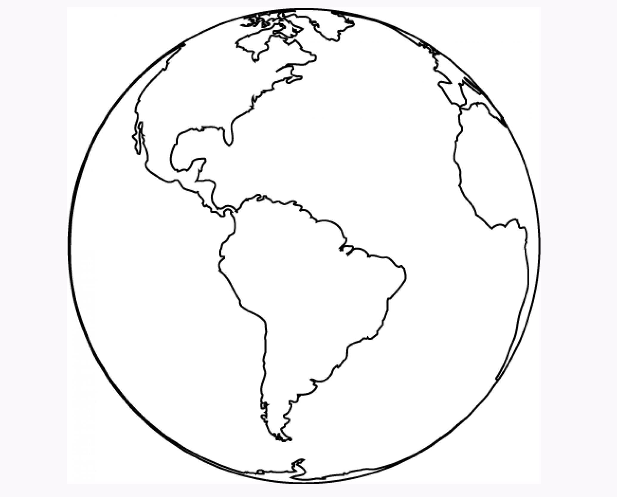 Mapa Světa Zdarma omalovánka