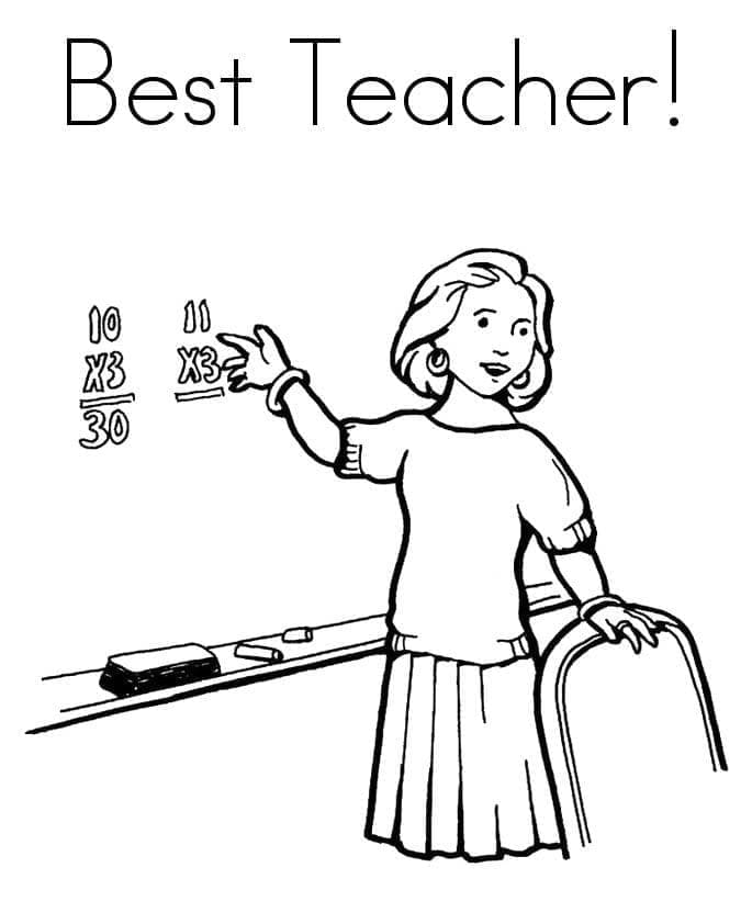 Nejlepší Učitel omalovánka
