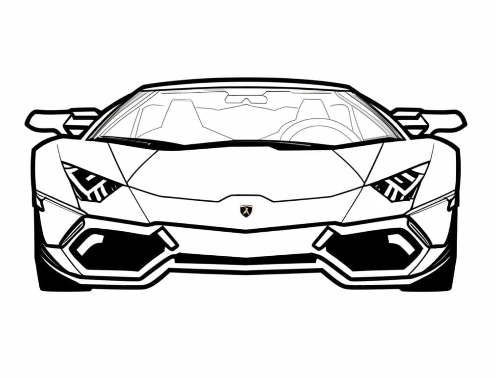 Obrázek Lamborghini omalovánka