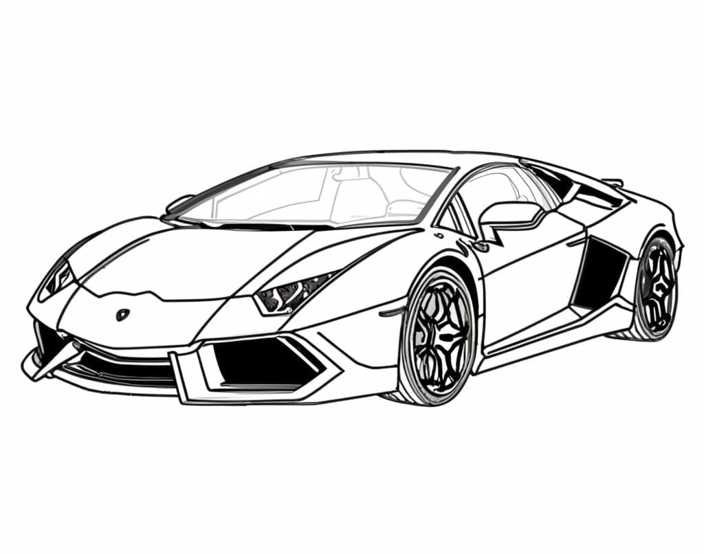 Obrázek vozu Lamborghini omalovánka