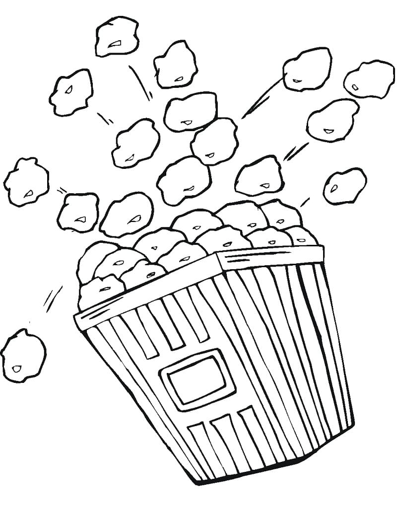 Popcorn obrázek omalovánka