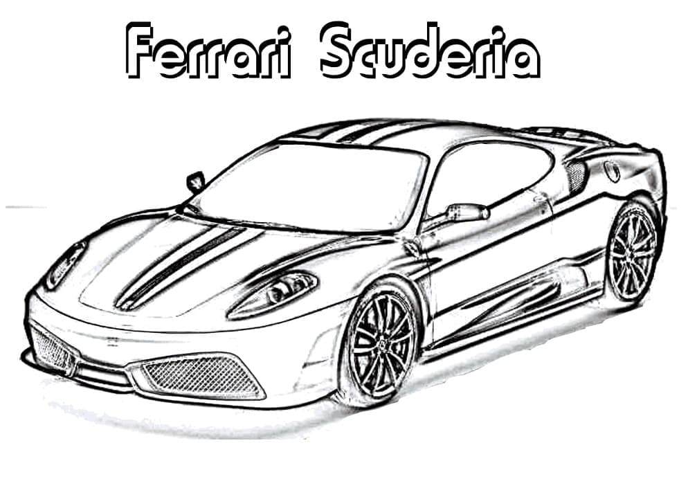 Roztomilé Ferrari Scuderia omalovánka