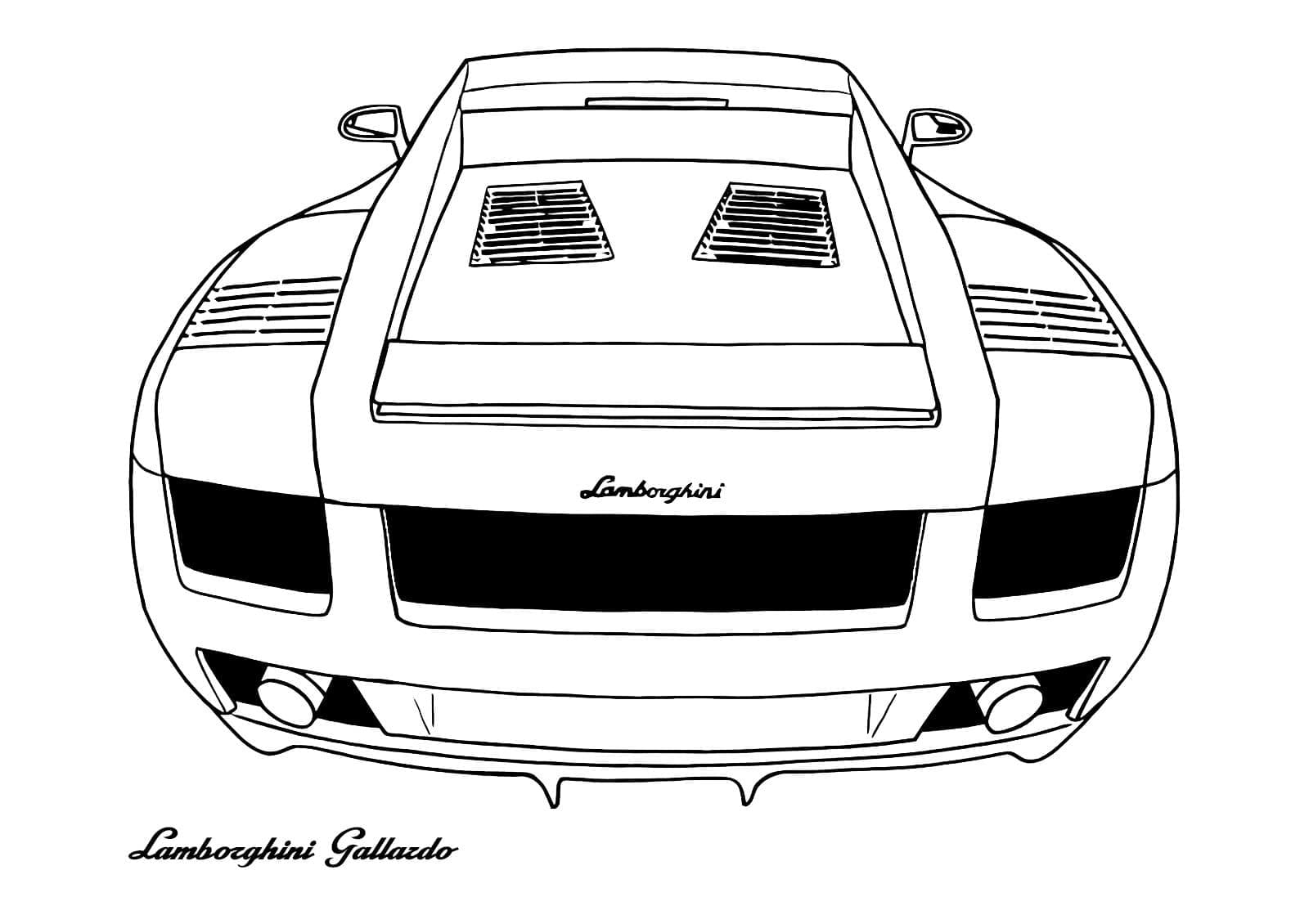Roztomilé Lamborghini Gallardo omalovánka