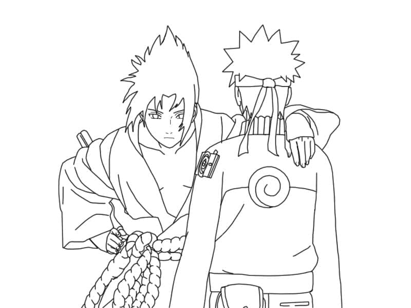 Sasuke a Naruto Volný, uvolnit omalovánka