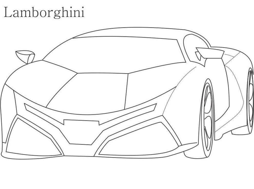Simple Lamborghini omalovánka