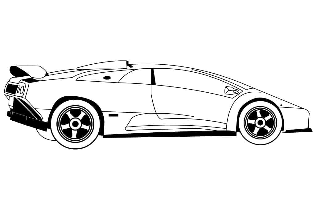 Skvělé auto Lamborghini omalovánka