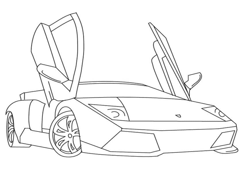 Sportovní auto Lamborghini omalovánka