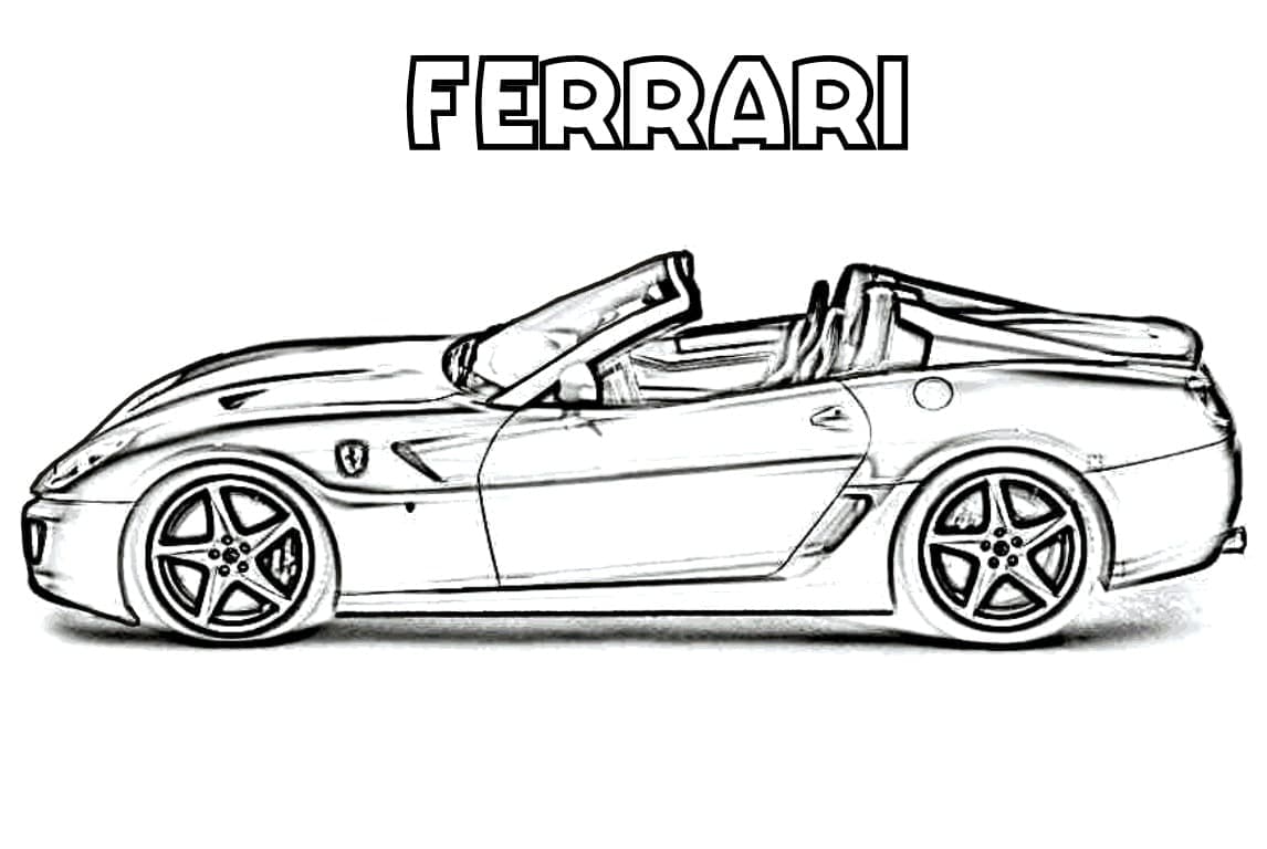 Úžasné Ferrari Roztomilé omalovánka