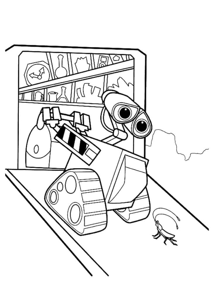 Wall-E a šváb omalovánka