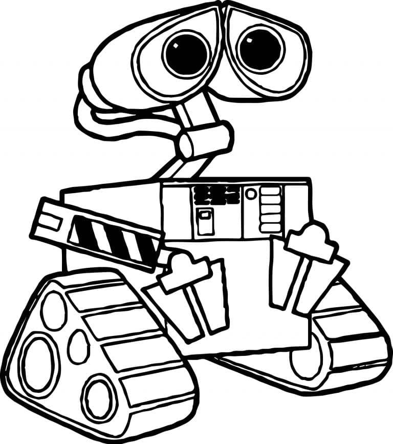 Wall-E pro děti zdarma omalovánka