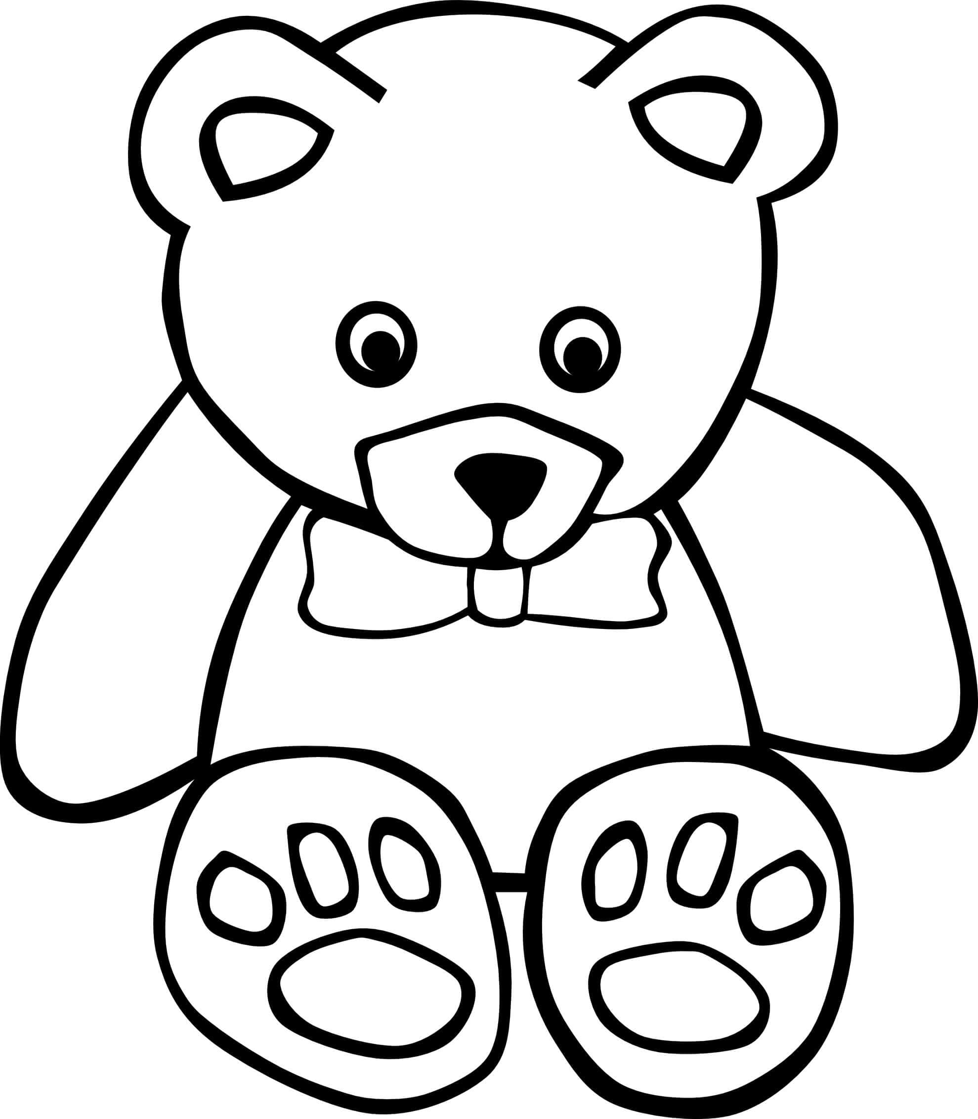 Omalovánka Jednoduchá kresba medvídka