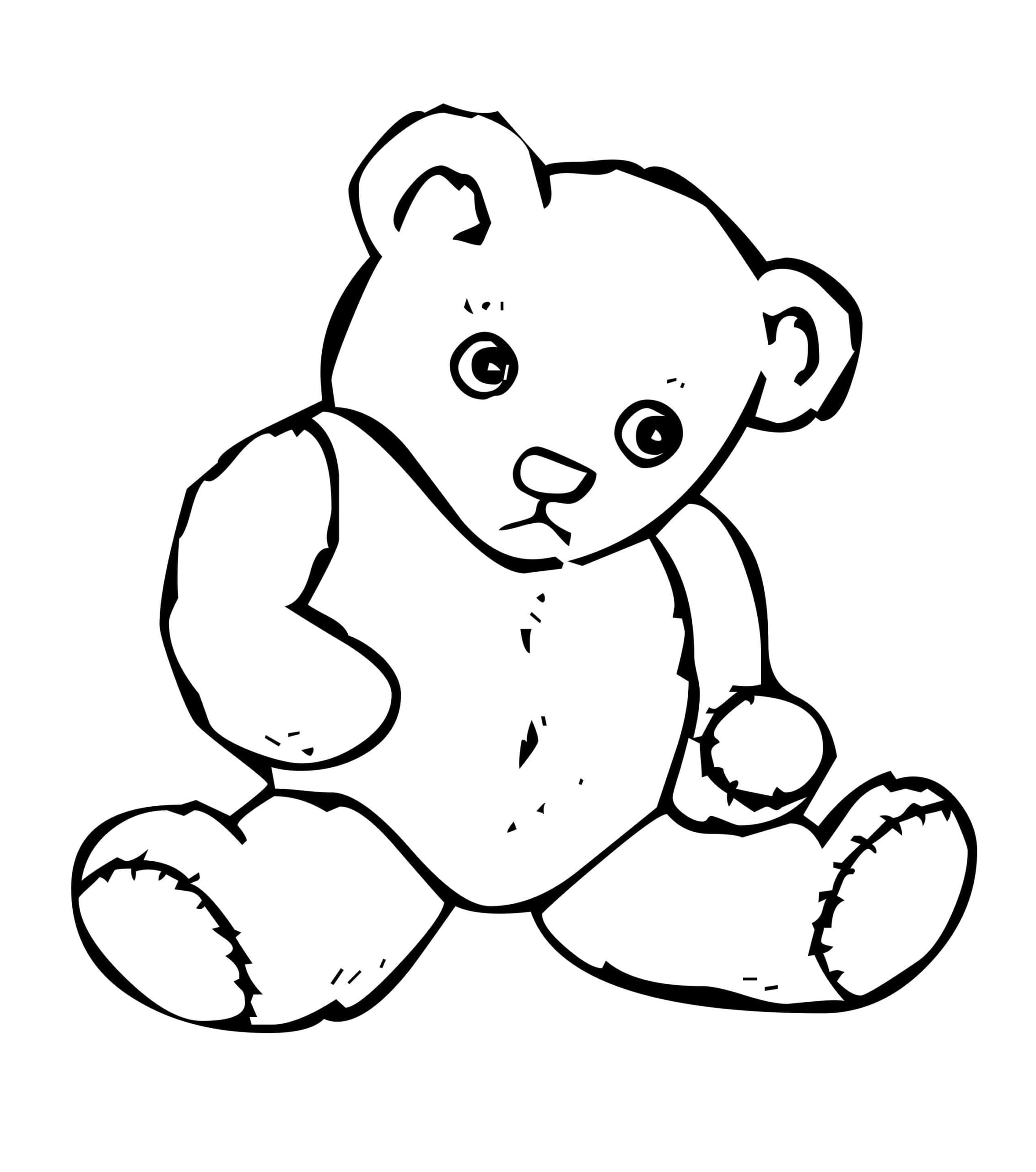 Omalovánka Kreslení smutného medvídka