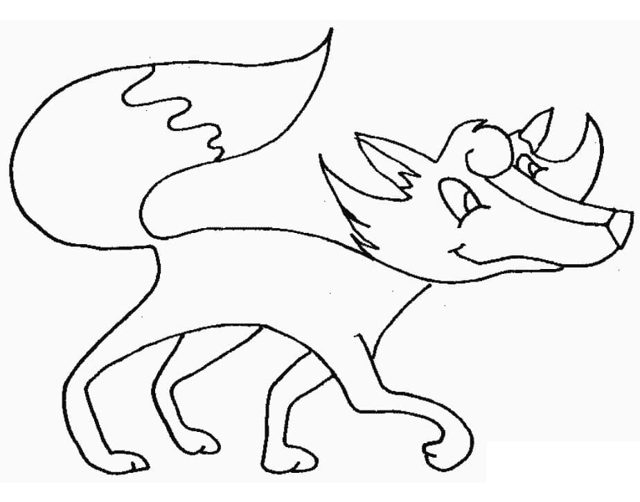 Kreslený Fox omalovánka