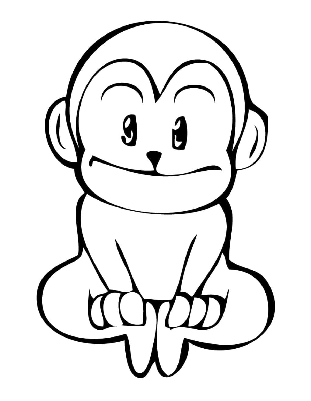 Omalovánka Opičí mládě