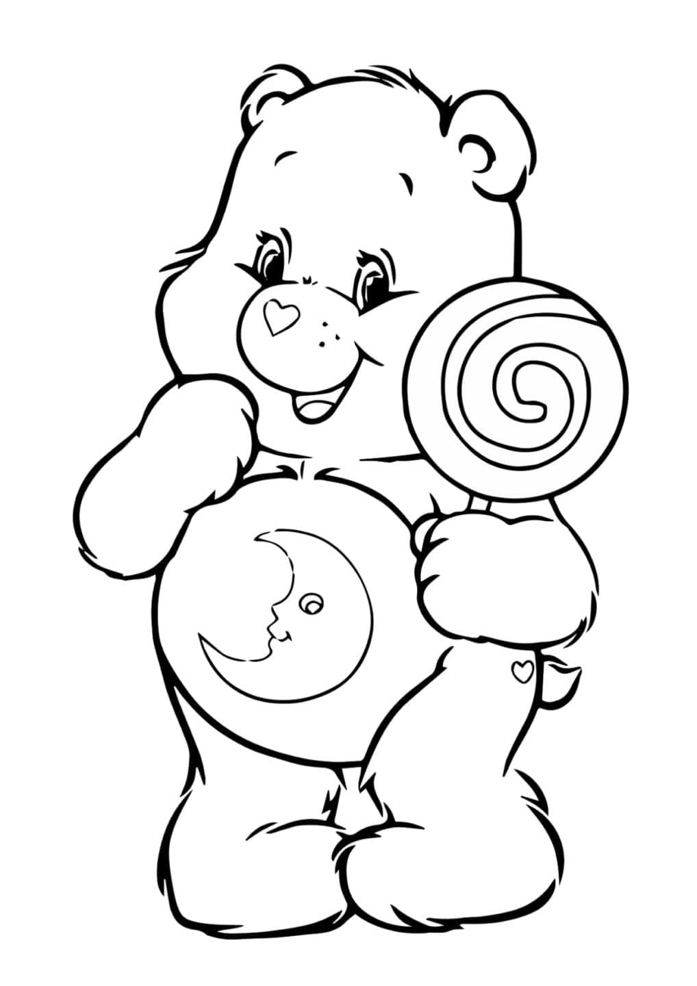 Roztomilý medvěd s cukrovím omalovánka