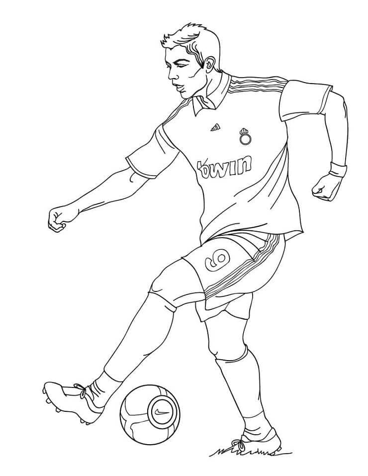Omalovánka Cristiano Ronaldo plays Soccer