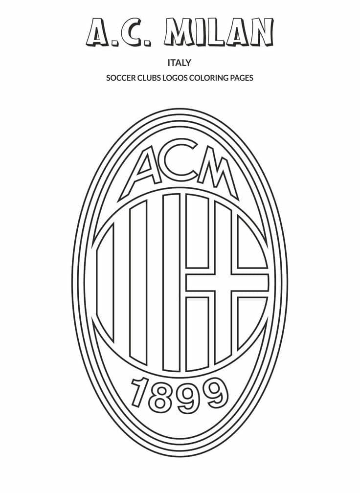 Omalovánka Fotbalový klub AC Milán