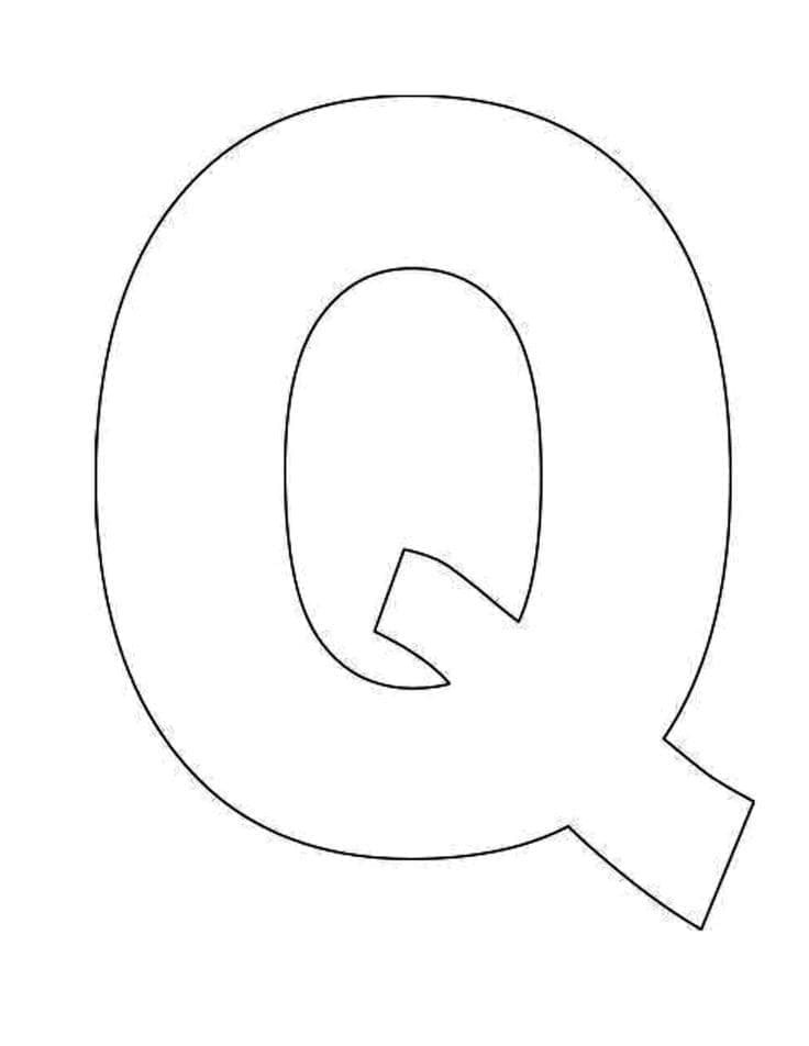 Klasické písmeno Q omalovánka