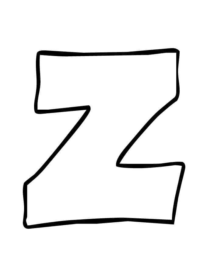 Omalovánka Kresba písmene Z