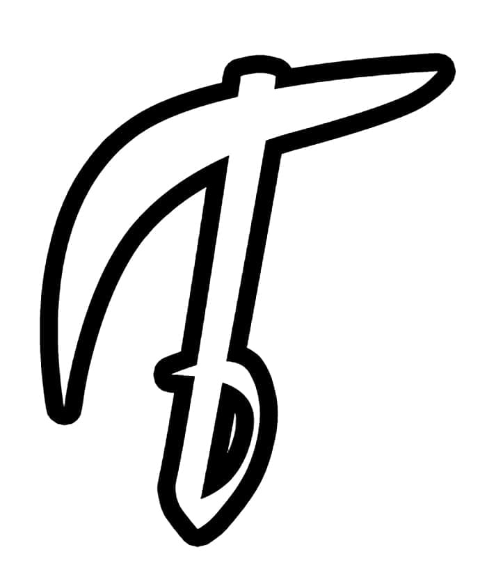 Písmeno kaligrafické abecedy T omalovánka