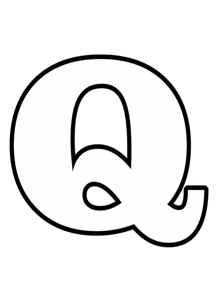 Velké písmeno Q omalovánka