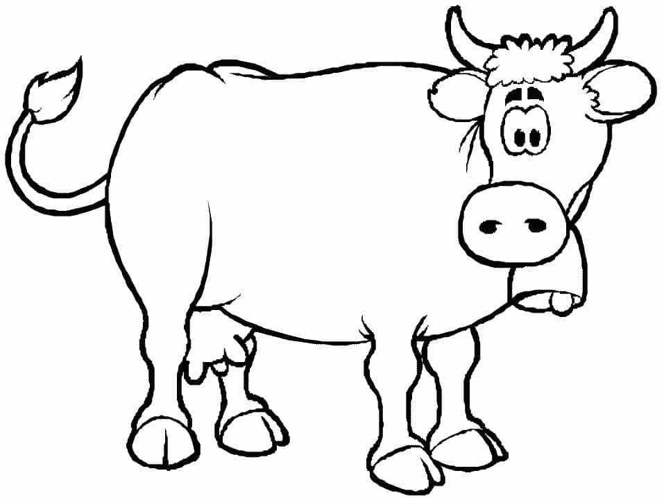 Animovaná kráva omalovánka